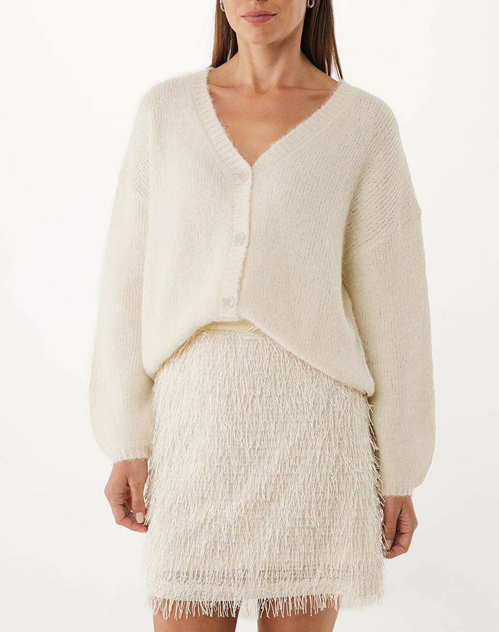 MEXX HAZEL Granddad V-neck cardigan MF006601053W-110104 Cream