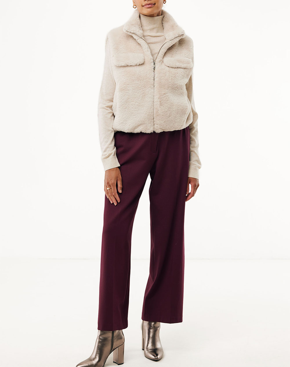 MEXX Short fake fur jacket MF006405353W-141112 Biege φωτογραφία