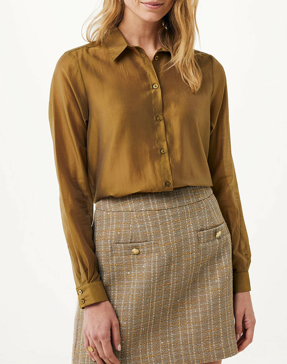 MEXX CHAMOMILE Tencel blouse MF006100653W-180825 Cinnamon