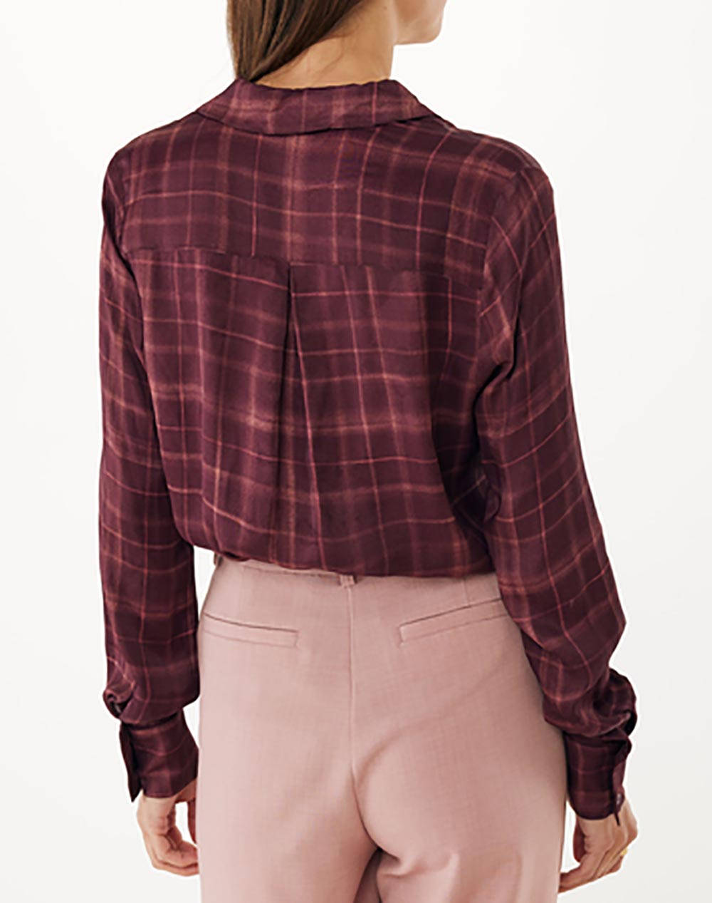MEXX Satin printed check blouse MF006101653W-300007 Multi φωτογραφία