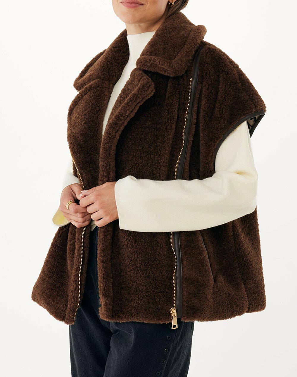 MEXX MEXX Teddy waistcoat MF006402653W-190915 DarkBrown