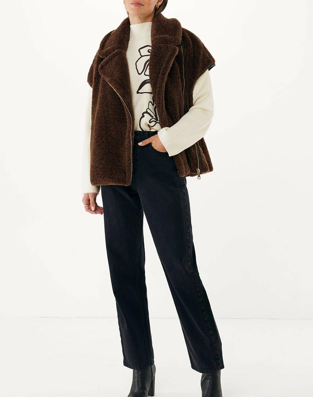 MEXX Teddy waistcoat MF006402653W-190915 DarkBrown φωτογραφία