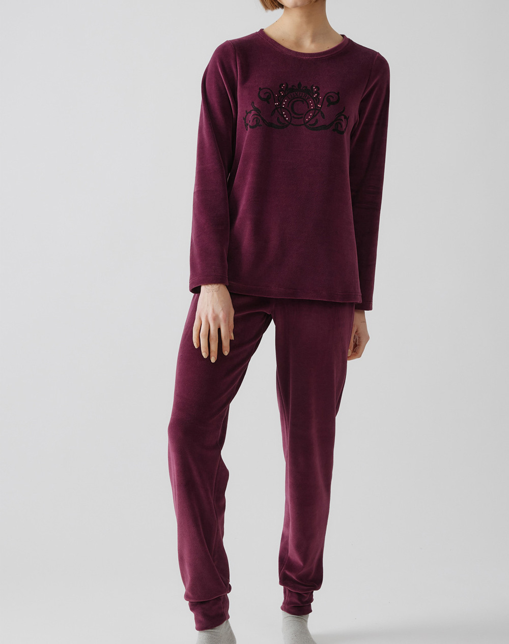 MINERVA ΠΥΖ.ΓΥΝ.VELV.STAMP METAL W25-6 90-52689-703 Plum