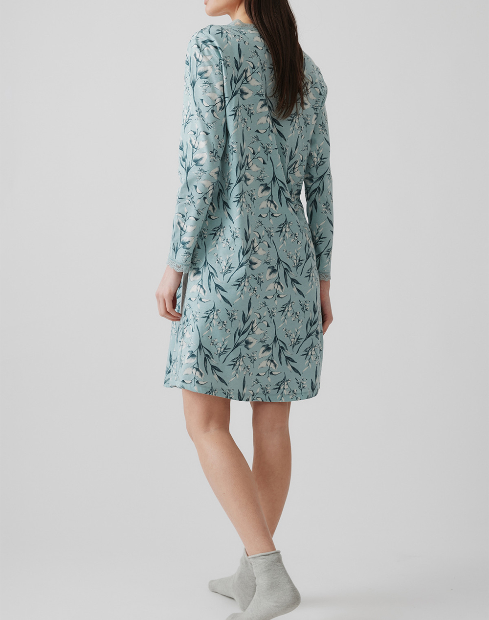 MINERVA ΝΥΧΤ.ΓΥΝ.V/LACE NATURALLY W26 90-52643-323 Turquoise φωτογραφία