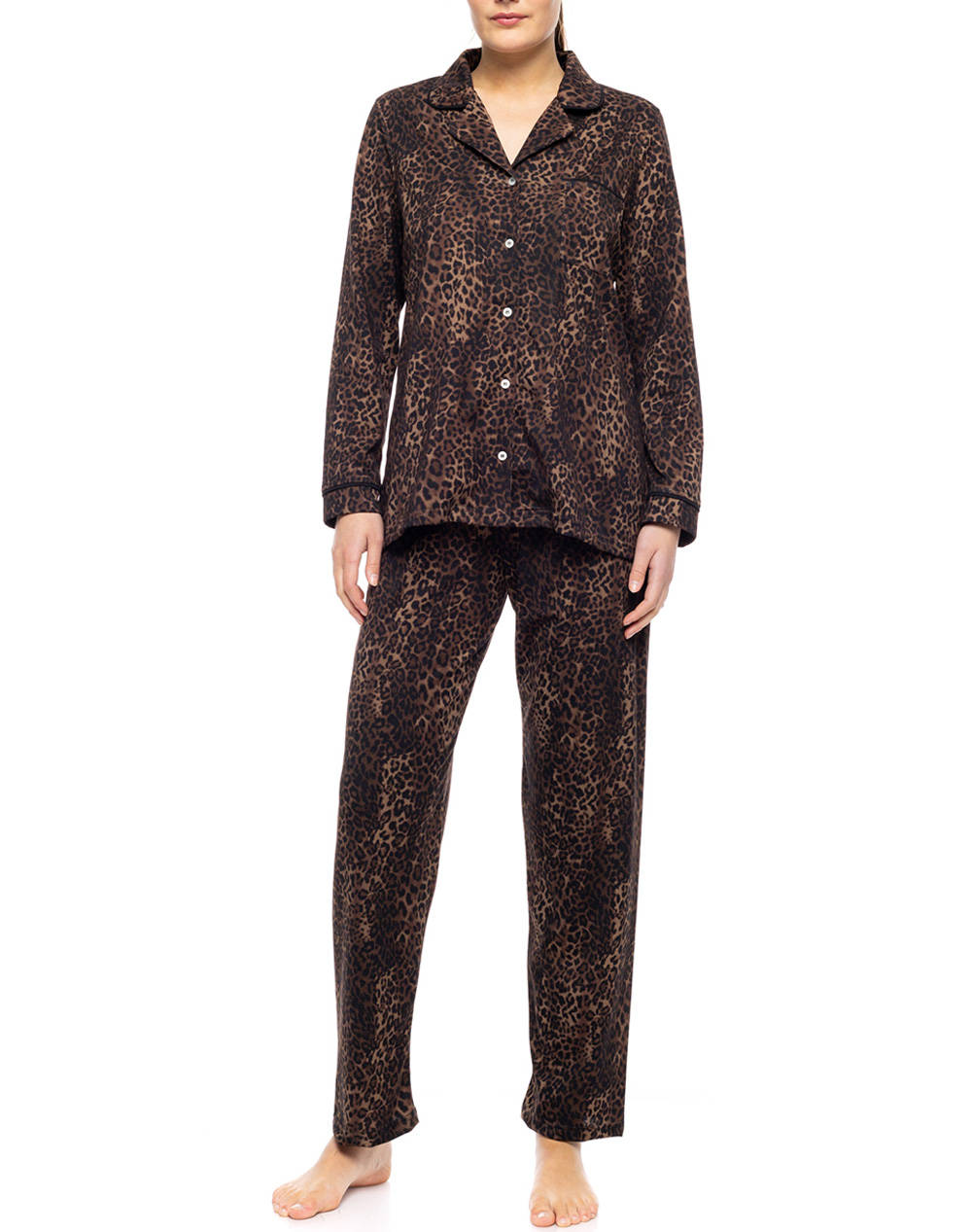 PINK LABEL PINK LABEL PYJAMA BUTTONED LEOPARD W1714P-TYPE Multi