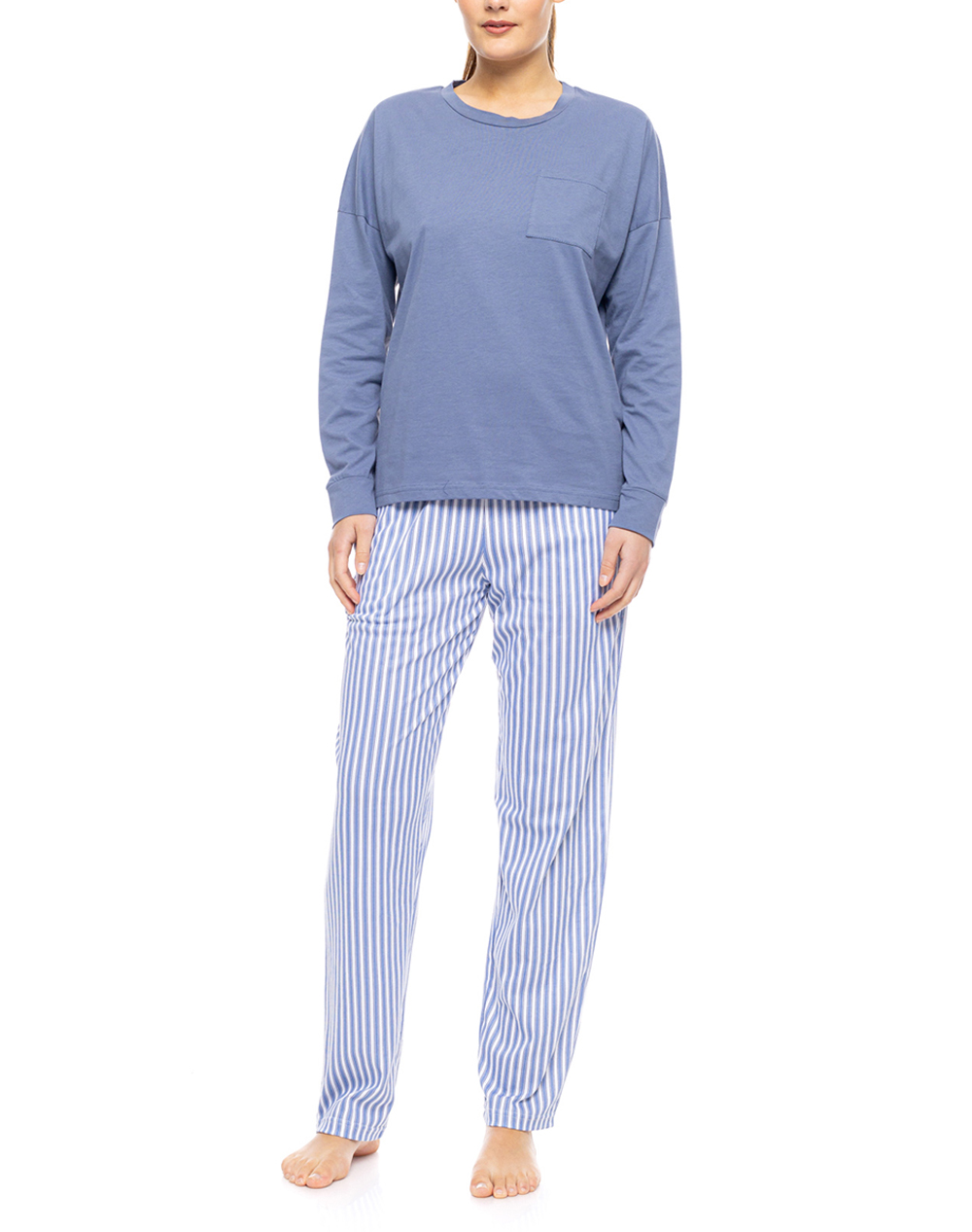 PINK LABEL PINK LABEL PYJAMA CALMING STRIPES W1737-TYPE Blue