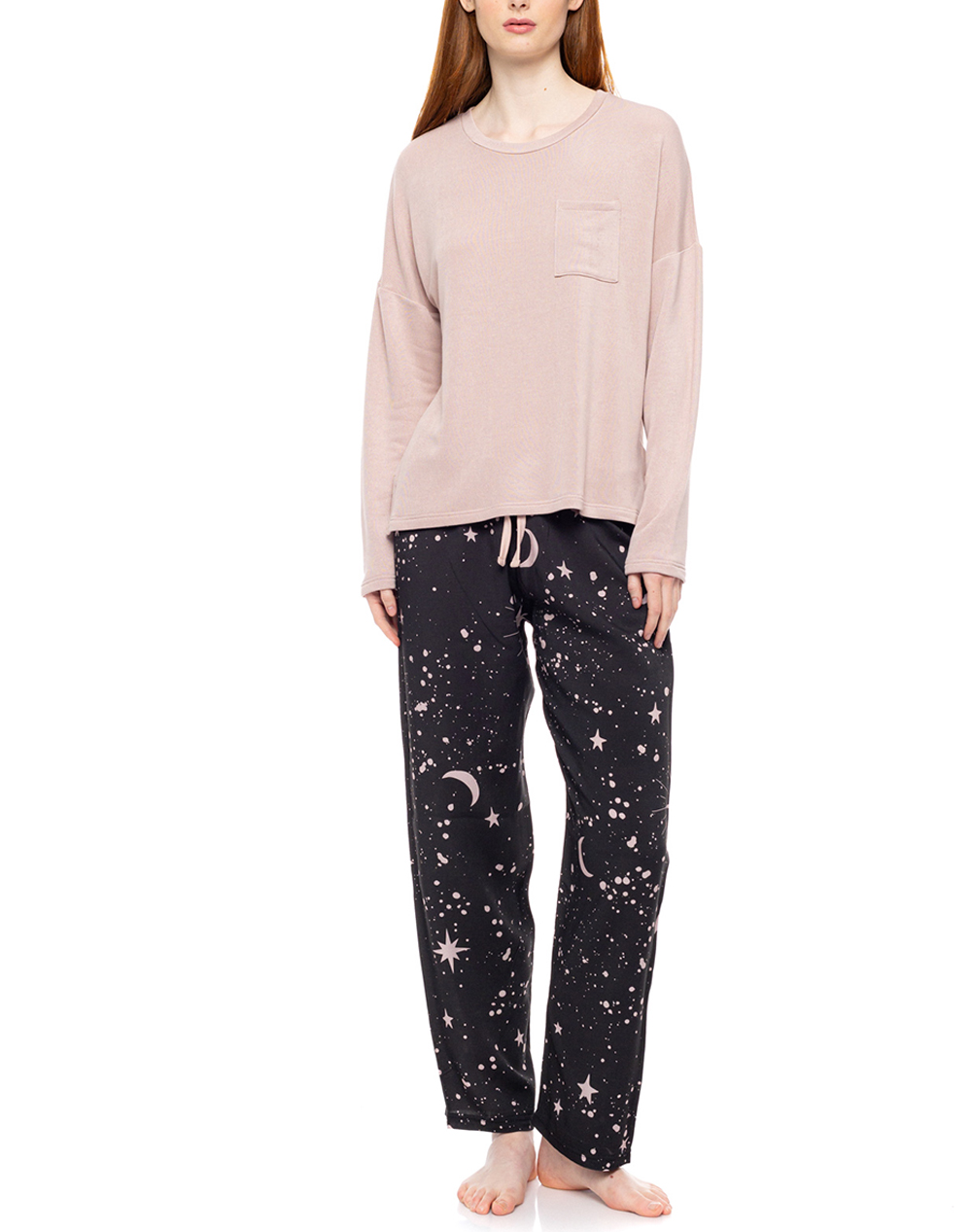 PINK LABEL PYJAMA ROSE NIGHT SKY W1812-TYPE Multi