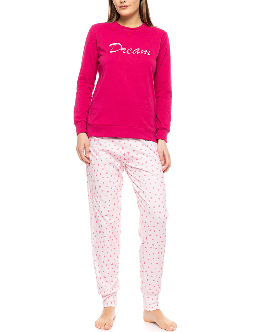 PINK LABEL PYJAMA BUBBLEGUM HEART W1773-TYPE Pink