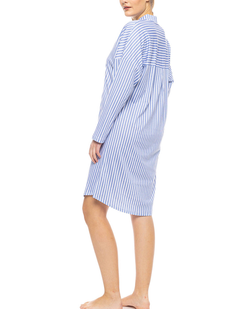PINK LABEL NIGHTGOWN BUTTONED CALMING STRIPES W1739P-TYPE Multi φωτογραφία