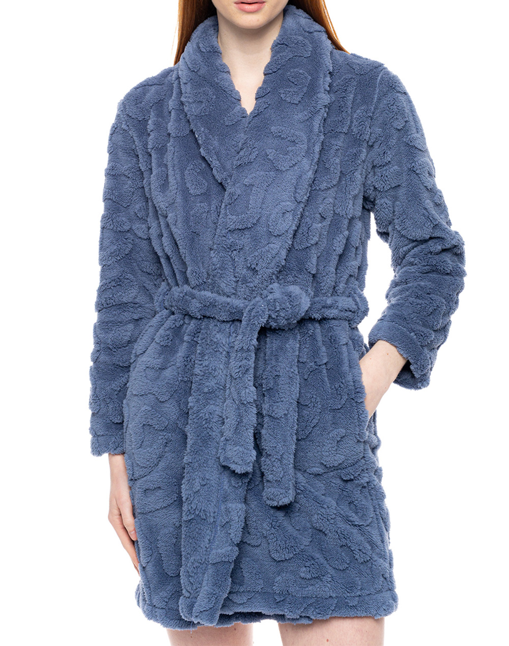 PINK LABEL ROBE FLEECE LEO W1874-57 Blue