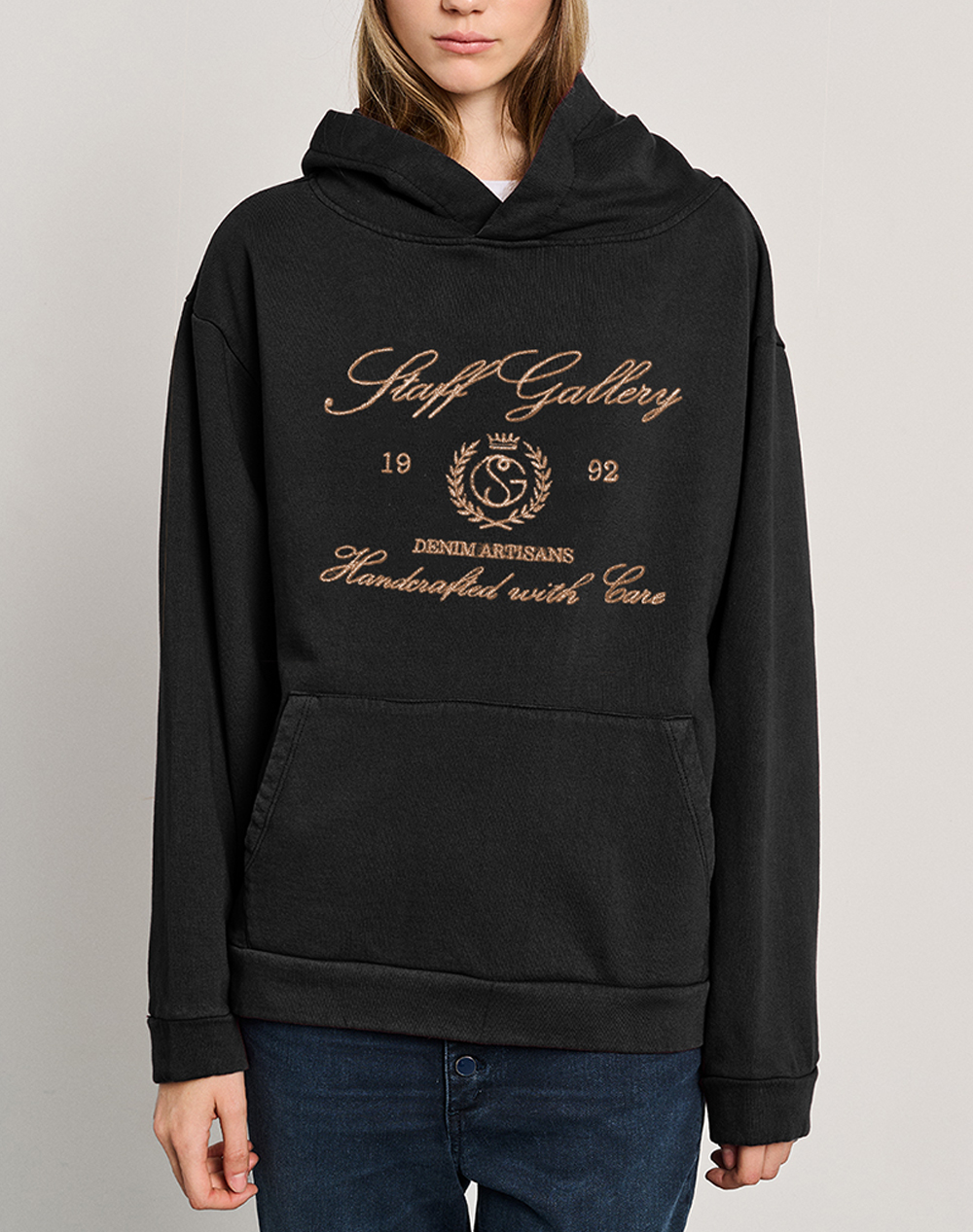 STAFF Mairylin Fleece Hoodie 65% Cotton- 35%Polyester 63-103.054-Ν0090 Black