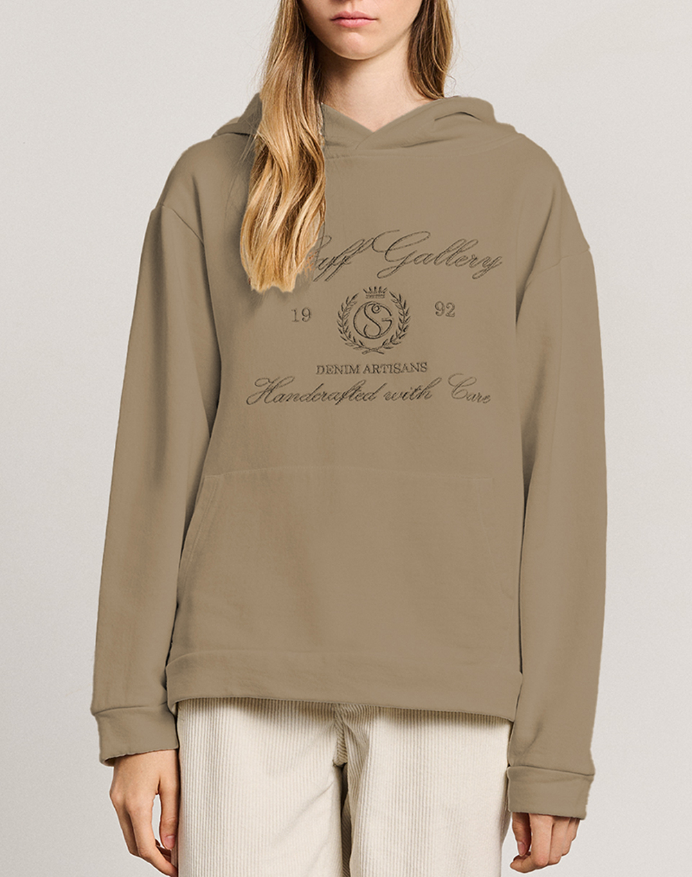 STAFF Mairylin Fleece Hoodie 65% Cotton- 35%Polyester 63-103.054-Ν9981 Cappuccino