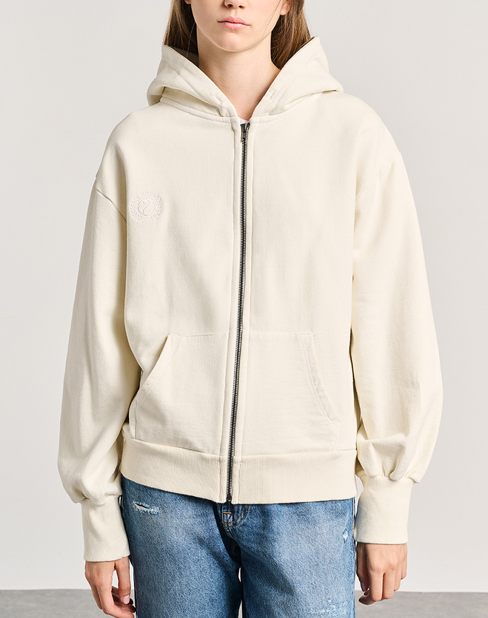 STAFF Polly Fleece Zip 65% Cotton- 35%Polyester 63-104.054-Ν0024 OffWhite