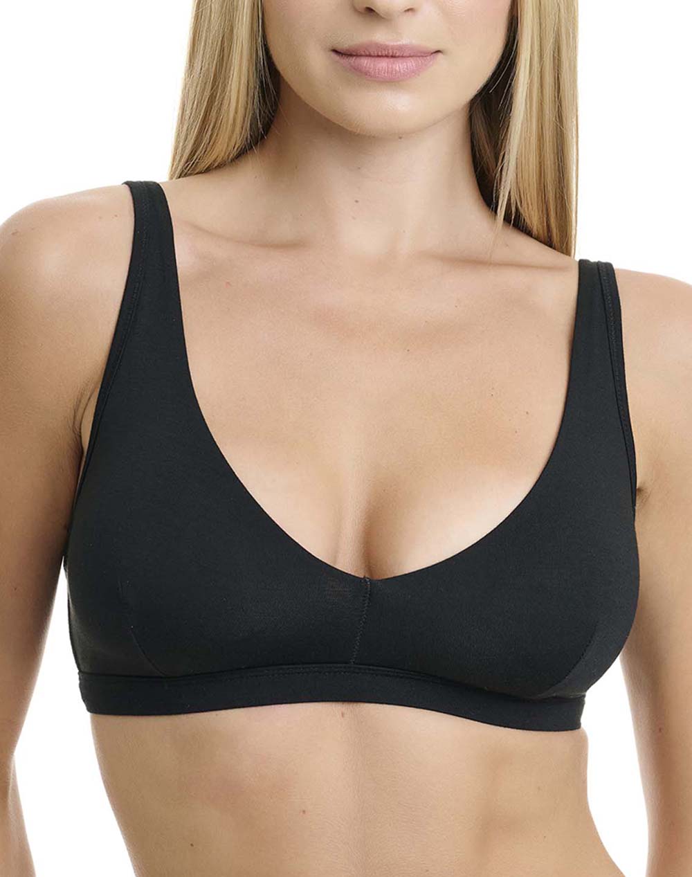 WALK ΓΥΝΑΙΚΕΙΟ ΤΡΙΓΩΝΙΚΟ BRALETTE BAMBOO W2213-02 Black