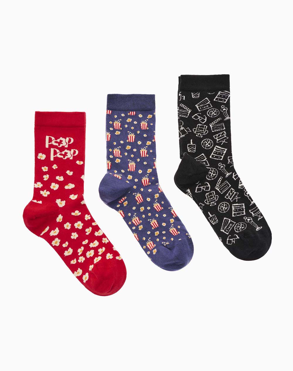 WALK ΓΥΝΑΙΚΕΙΕΣ ΒΑΜΒΑΚΕΡΕΣ ΚΑΛΤΣΕΣ ΜΕ ΣΧΕΔΙΟ CINEMA 3-PACK BS-9-MULTI Multi