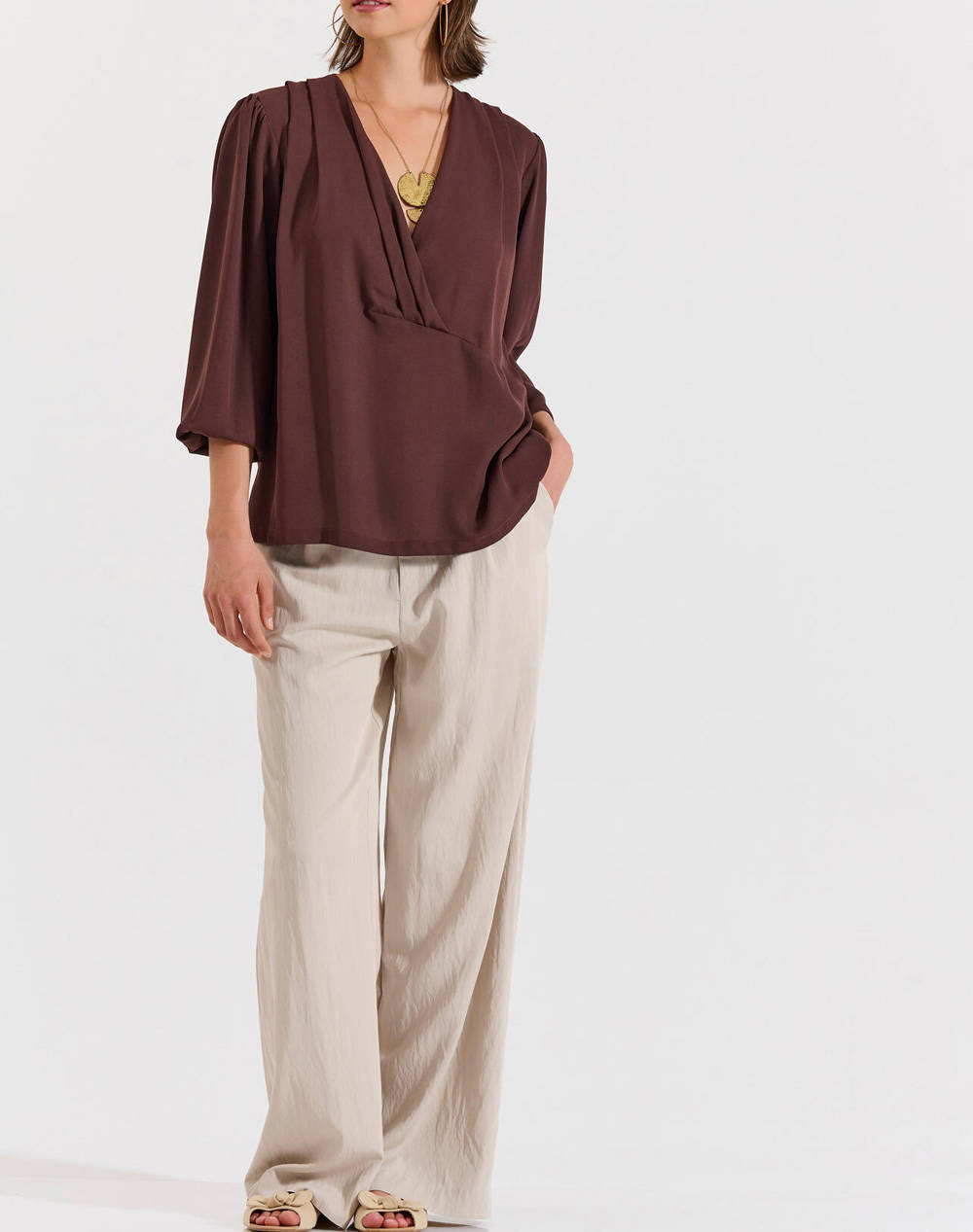 BILL COST ΜΠΛΟΥΖΑ 10-031037-0-ΚΑΦΕ Brown φωτογραφία