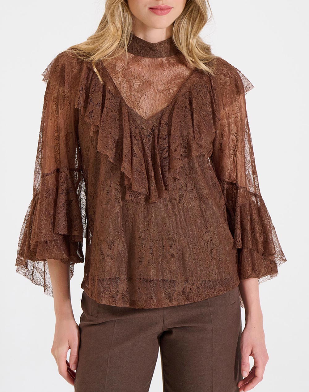 BILL COST ΜΠΛΟΥΖΑ 10-160184-0-ΚΑΦΕ Brown