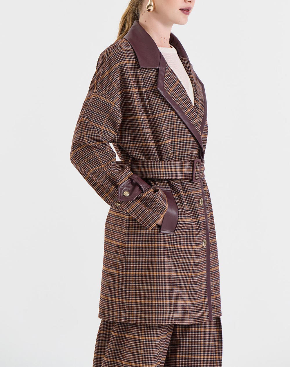 BILL COST ΗΜΙΠΑΛΤΟ 10-330360-0-ΚΑΦΕ Brown φωτογραφία