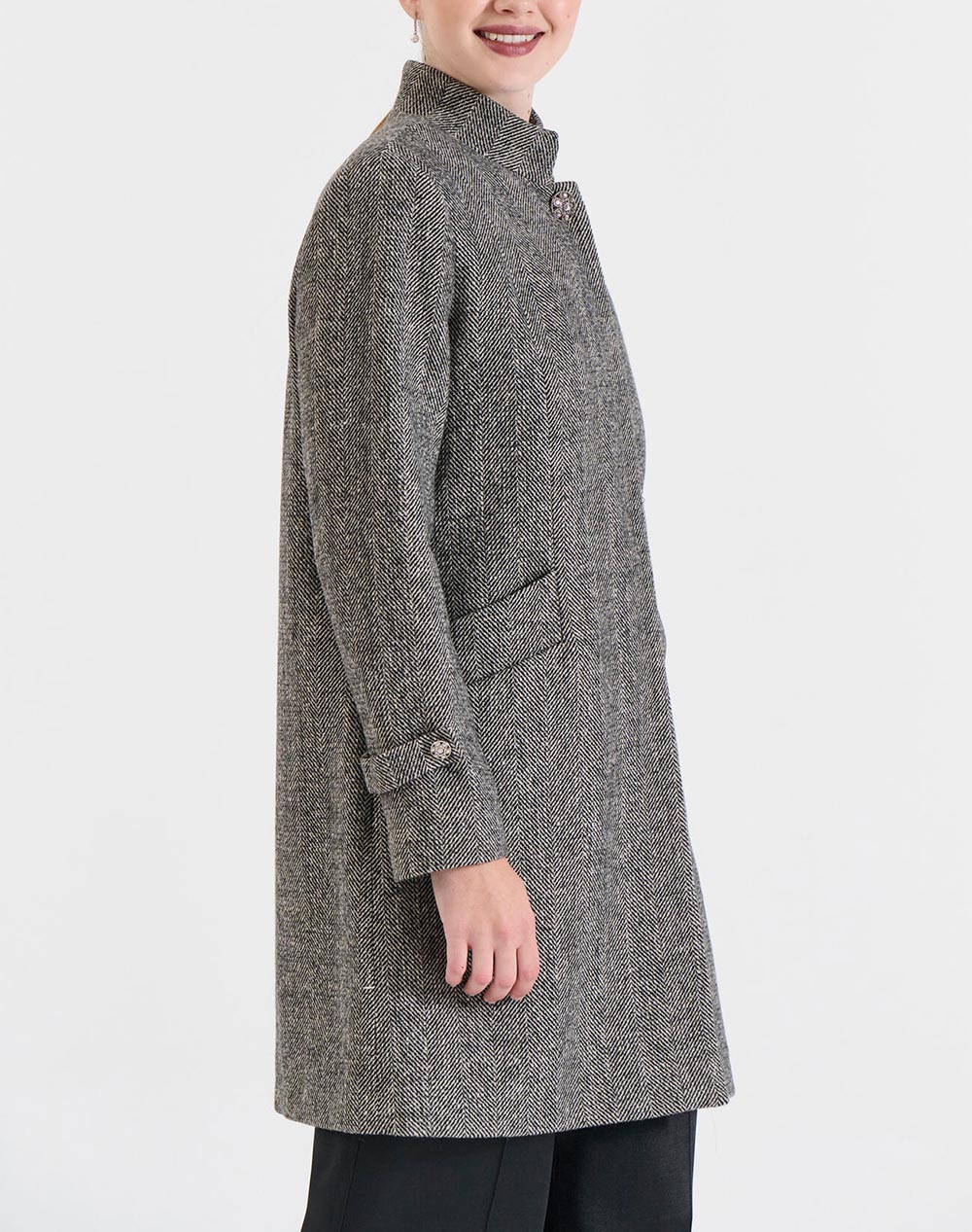 BILL COST ΗΜΙΠΑΛΤΟ 10-330358-0-ΓΚΡΙ Gray φωτογραφία