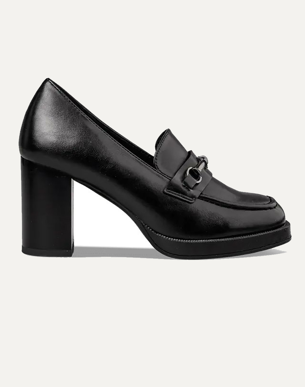 ENVIE ΓΥΝΑΙΚΕΙΟ ΣΥΝΘ. PU LOAFER ΜΕ ΤΑΚΟΥΝΙ V63-22182-BLACK Black