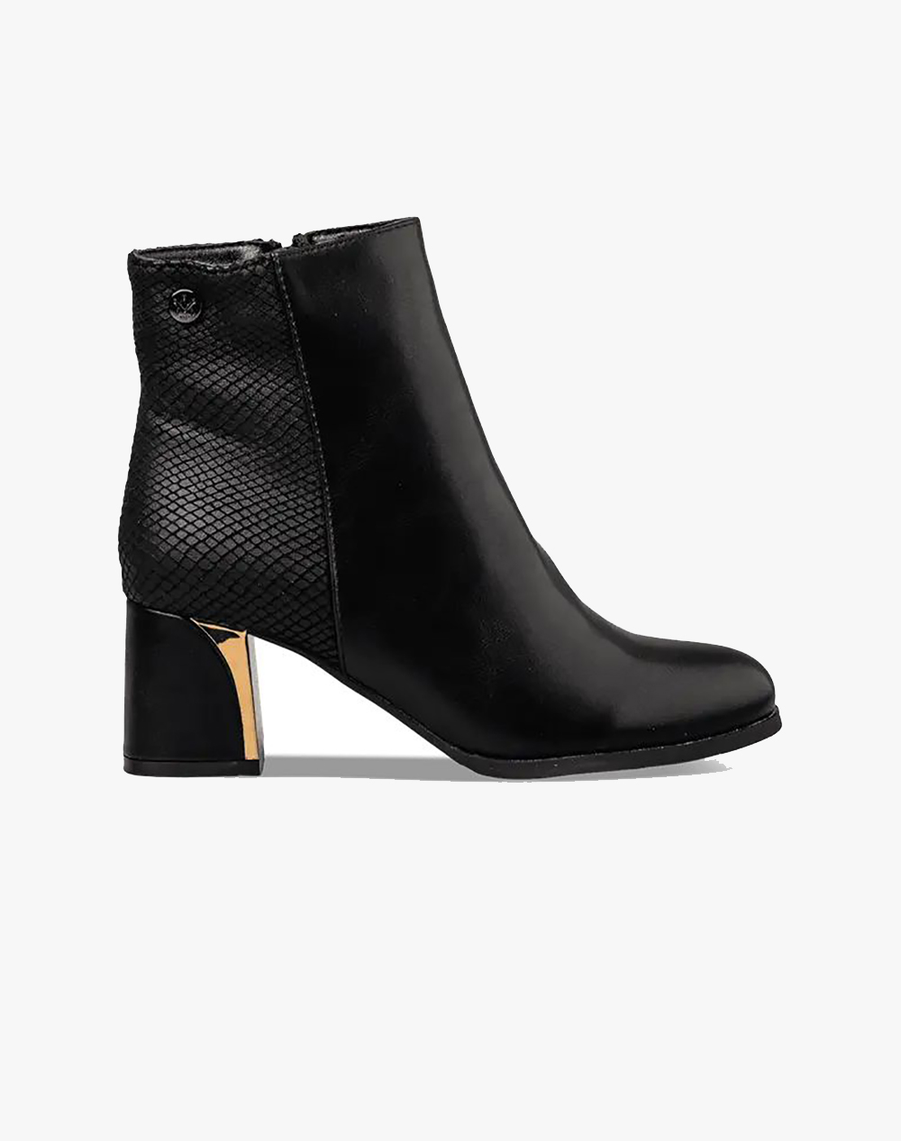 ENVIE ΓΥΝΑΙΚΕΙΟ PU ΣΥΝΘ. ΜΠΟΤΑΚΙ ΜΕ ΜΕΤΑΛΛΙΚΗ ΛΕΠΤΟΜΕΡΕΙΑ ΣΤΟ ΤΑΚΟΥΝΙ E58-22282-BLACK Black