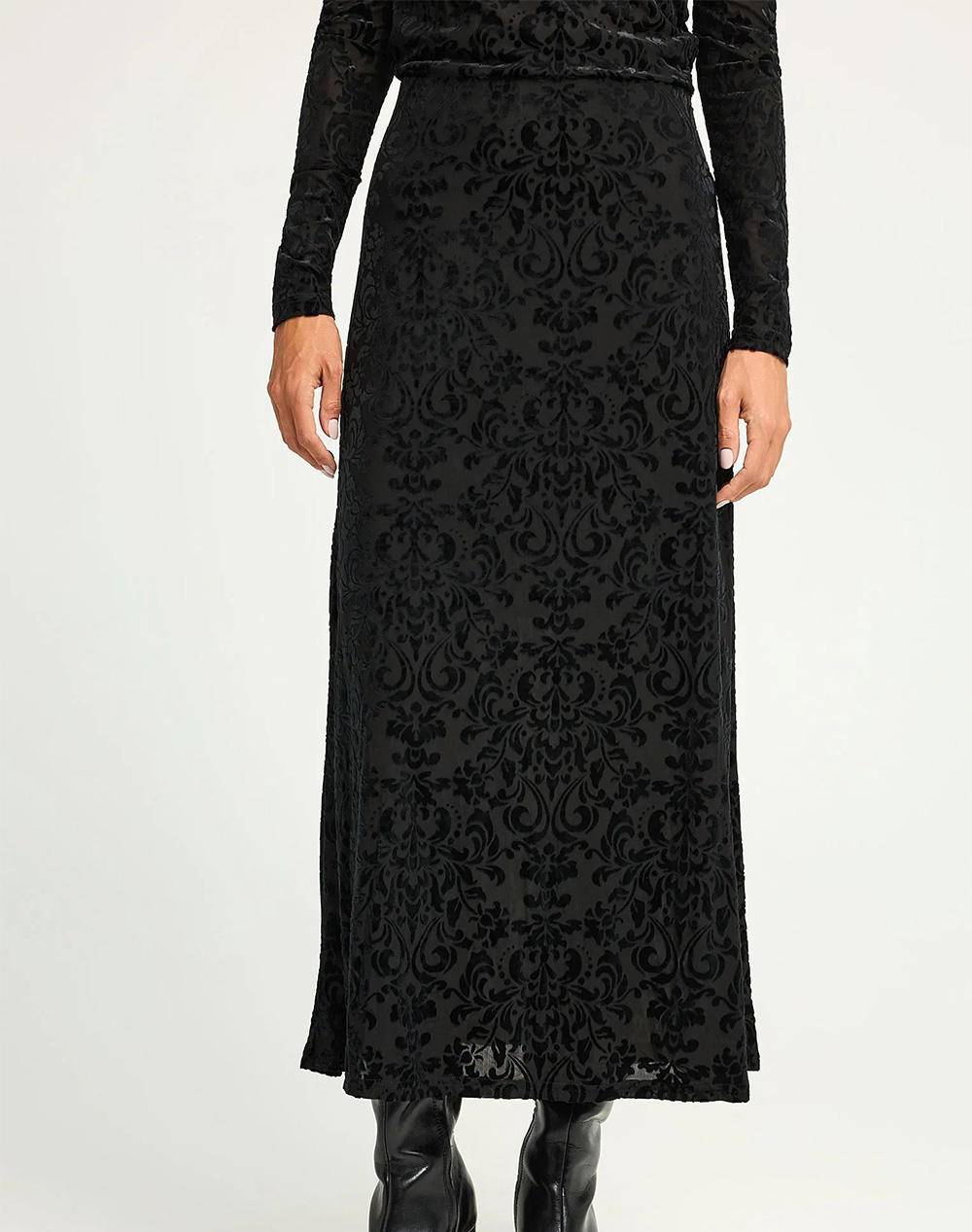 FUNKY BUDDHA Γυναικεία Φούστα Μάξι FBL012-128-14-BLACK Black