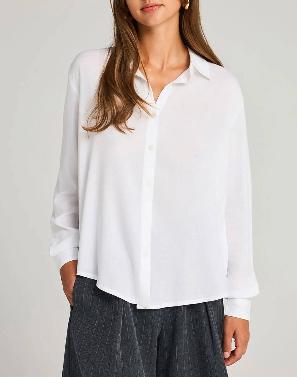 FUNKY BUDDHA Γυναικείο Πουκάμισο Basic FBL012-100-05-WHITE White