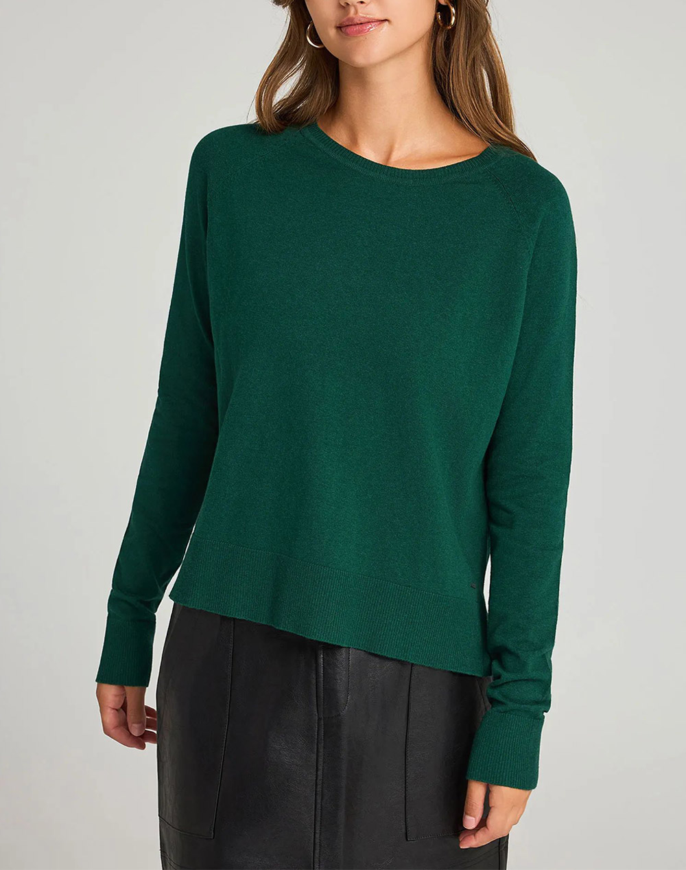 FUNKY BUDDHA Γυναικείο Πλεκτό με Λαιμόκοψη FBL012-100-09-DEEP EMERALD DarkGreen