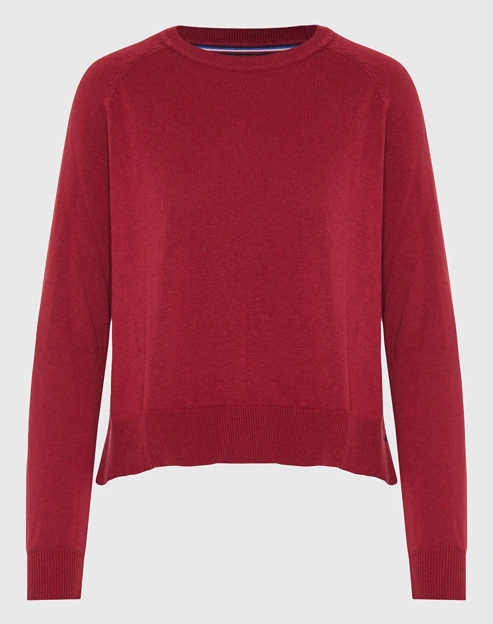 FUNKY BUDDHA Γυναικείο Πλεκτό με Λαιμόκοψη FBL012-100-09-WINE RED RedWine