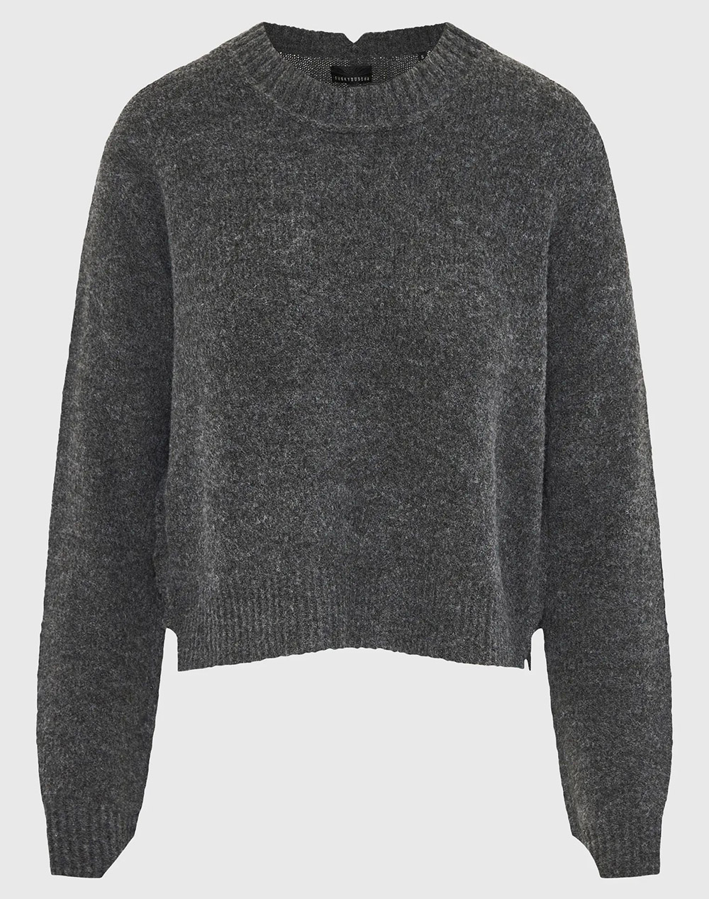 FUNKY BUDDHA Γυναικείο Πλεκτό με Λαιμόκοψη FBL012-108-09-STEEL GREY DarkSlateGrey