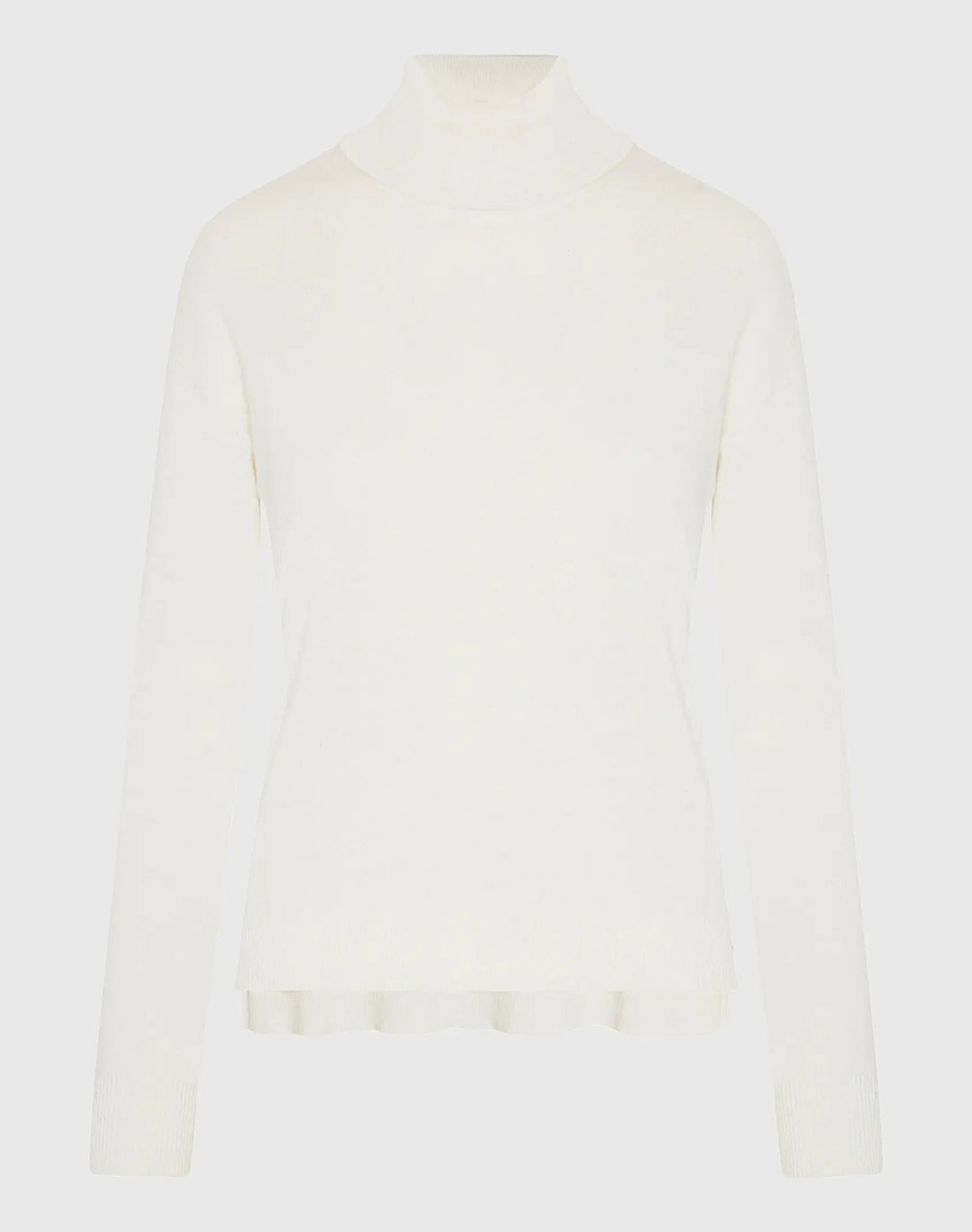 FUNKY BUDDHA Γυναικείο Πλεκτό Με Ψηλό Λαιμό FBL012-102-09-WHITE White