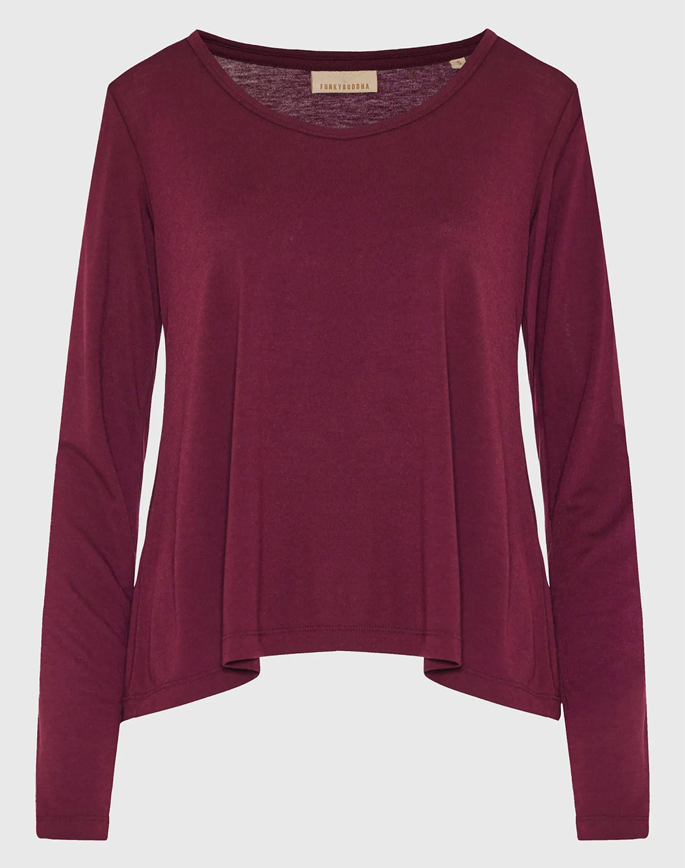 FUNKY BUDDHA Γυναικεία Μπλούζα Με Μακρύ Μανίκι FBL012-100-07-ROYAL MERLOT RedWine