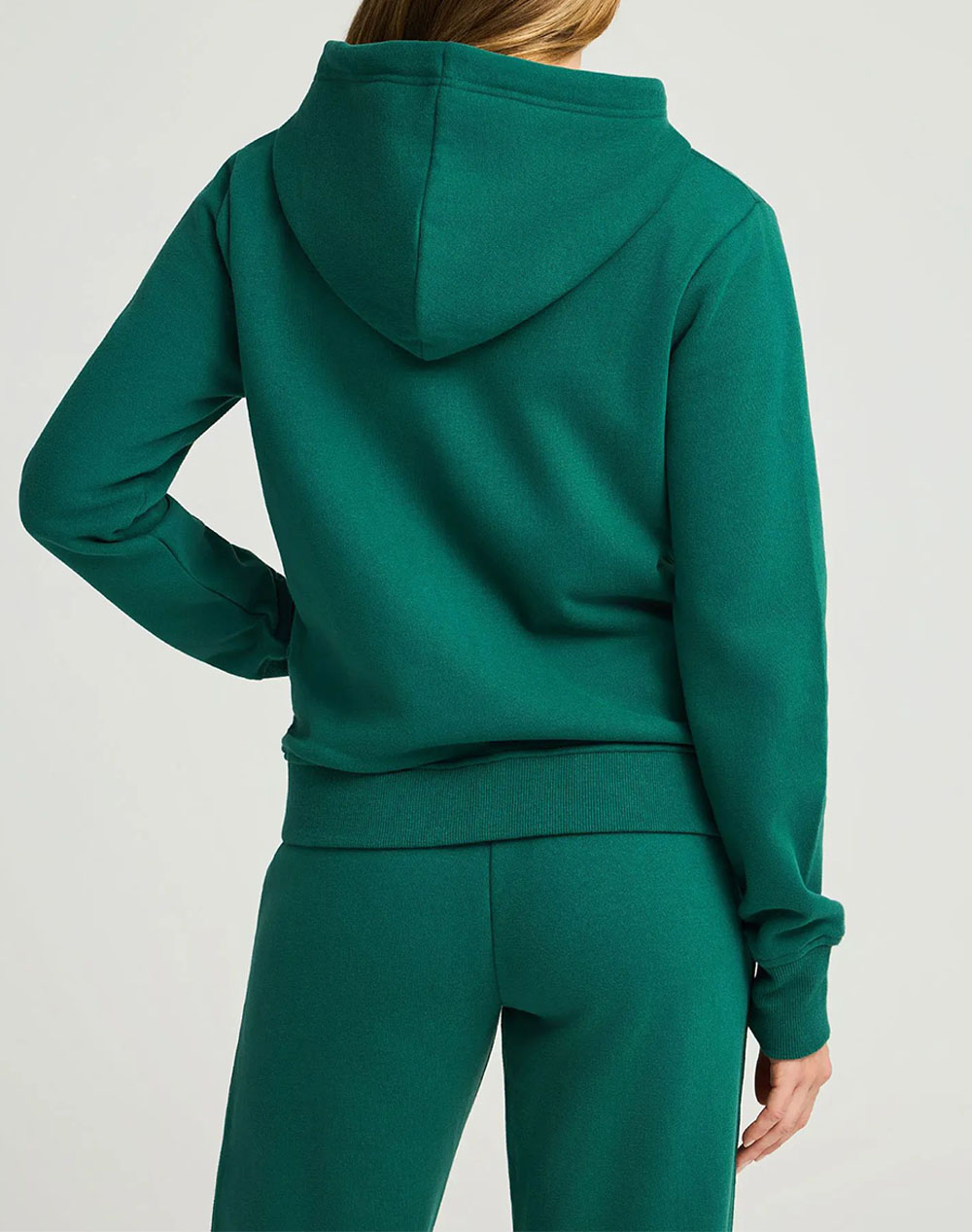 FUNKY BUDDHA Γυναικεία Ζακέτα Φούτερ Με Κουκούλα FBL012-121-06-DEEP EMERALD Green φωτογραφία