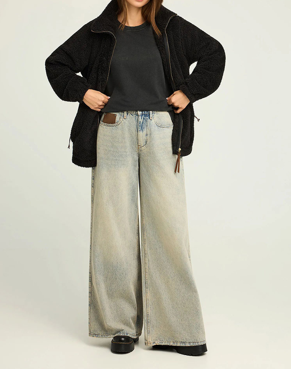 FUNKY BUDDHA Γυναικεία Ζακέτα Φούτερ FBL012-122-06-BLACK Black φωτογραφία