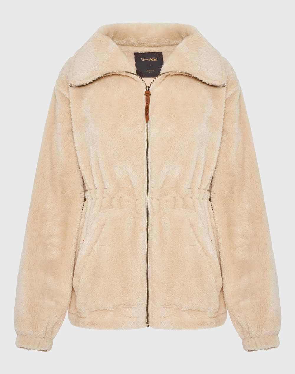 FUNKY BUDDHA Γυναικεία Ζακέτα Φούτερ FBL012-122-06-Cloud Cream Cream