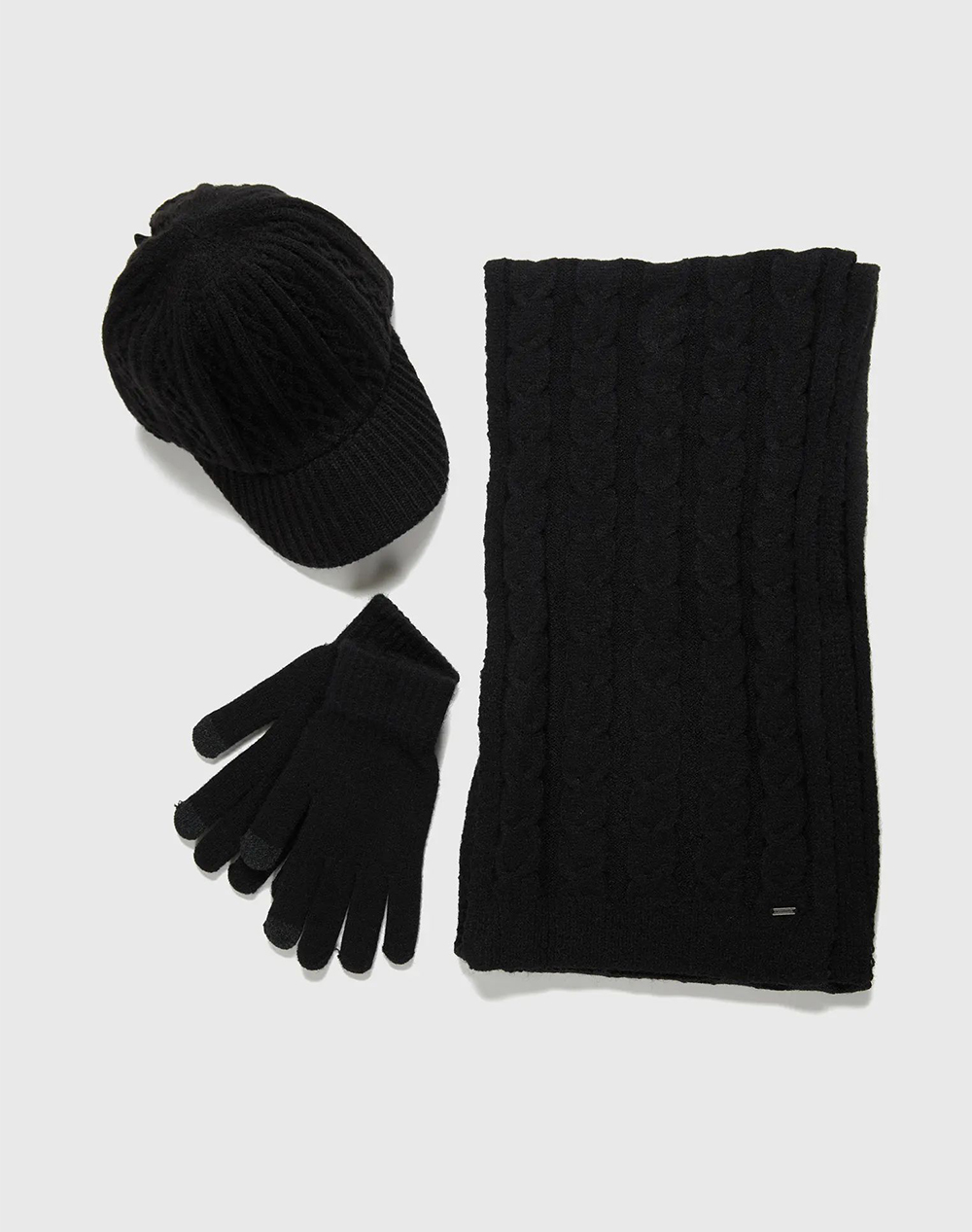 FUNKY BUDDHA FUNKY BUDDHA Γυναικείο Σετ Κασκόλ Γαντια Καπέλο FBL012-108-10-BLACK Black