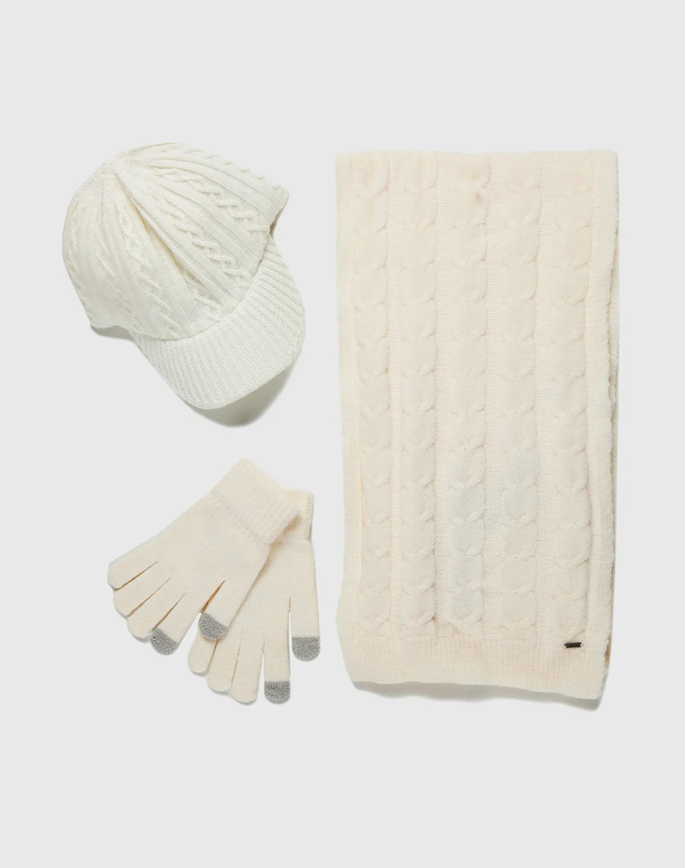 FUNKY BUDDHA FUNKY BUDDHA Γυναικείο Σετ Κασκόλ Γαντια Καπέλο FBL012-108-10-OFF WHITE OffWhite