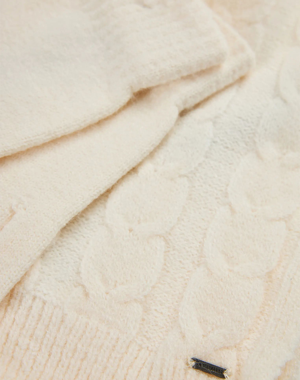 FUNKY BUDDHA Γυναικείο Σετ Κασκόλ Γαντια Καπέλο FBL012-108-10-OFF WHITE OffWhite φωτογραφία