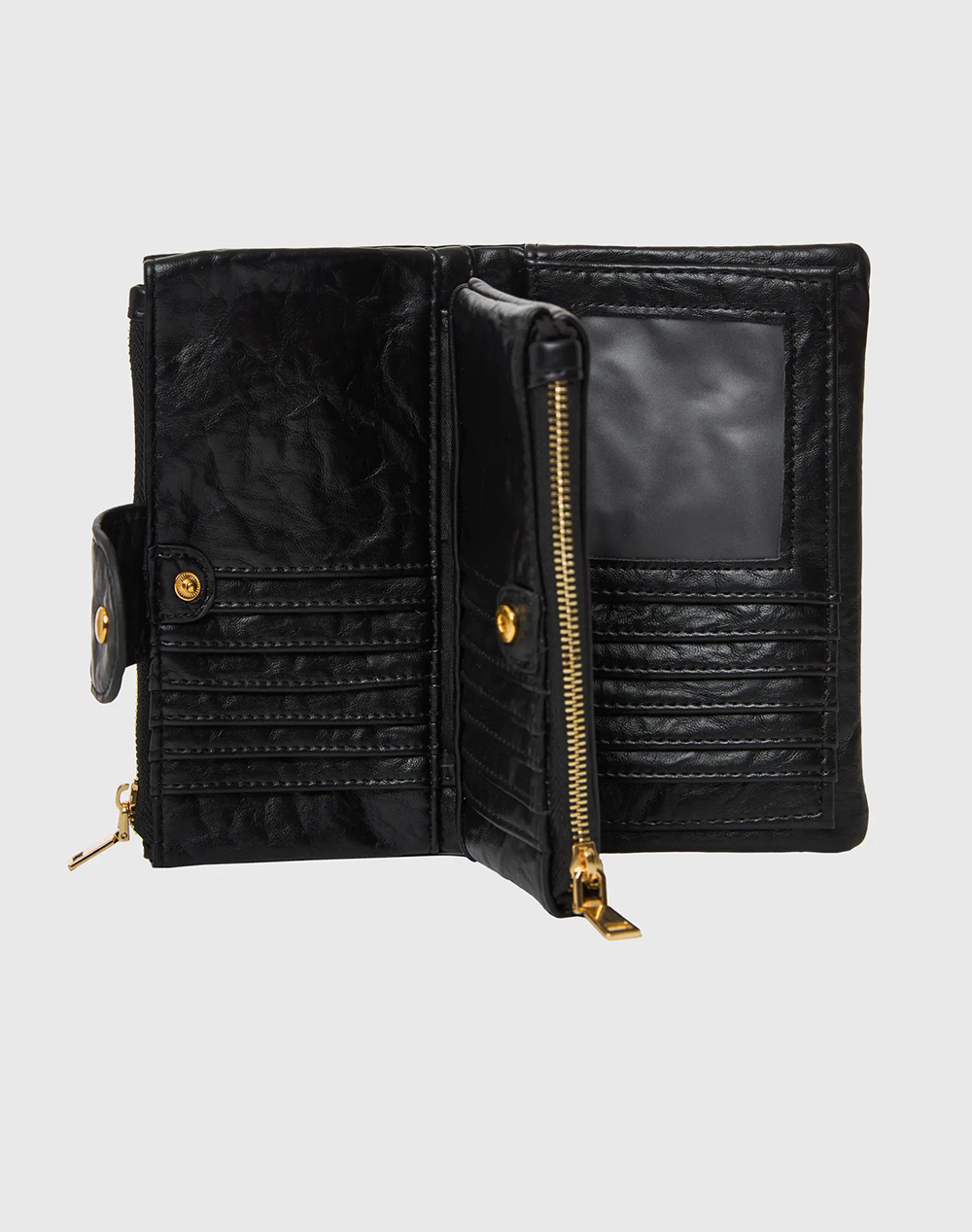 FUNKY BUDDHA Γυναικείο Πορτοφόλι FBL012-433-10-BLACK Black φωτογραφία