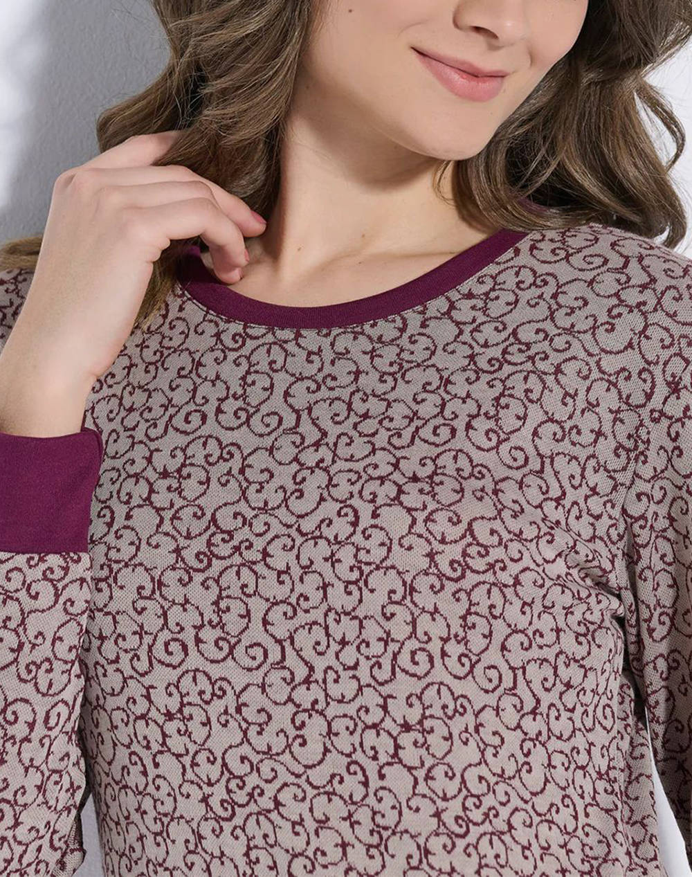 JEANNETTE ΠΥΖΑΜΑ ΛΑΙΜΟΚΟΨΗ ΖΑΚΑΡ J8153-ΜΠΕΖ Biege φωτογραφία