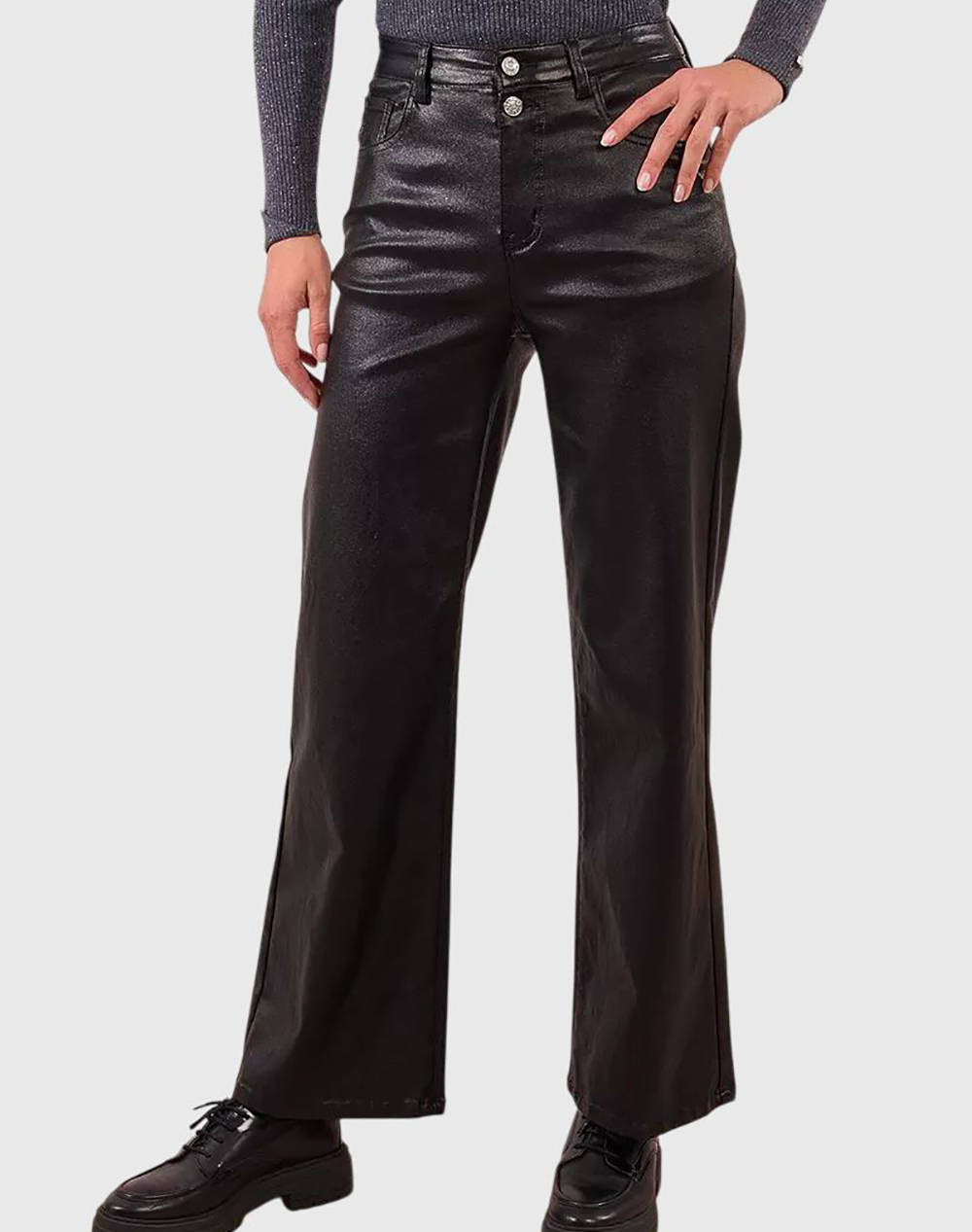 MOLLY BRACKEN LADIES WOVEN PANTS E1698BDH-BLACK Black