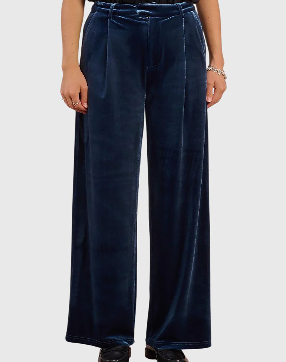 MOLLY BRACKEN MOLLY BRACKEN LADIES KNITTED PANTS T1698DH-DENIM BLUE Blue