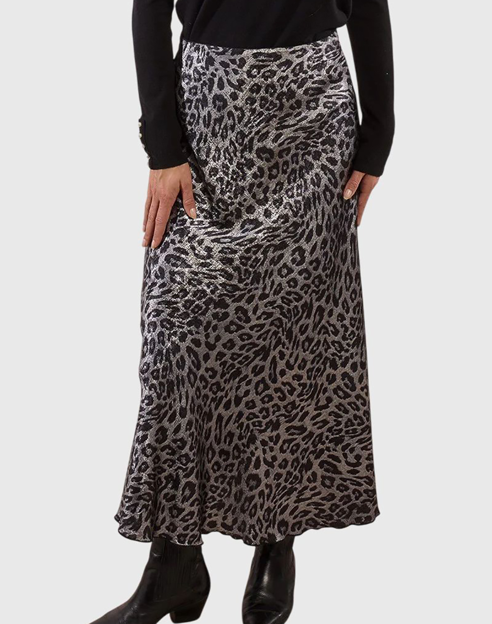 MOLLY BRACKEN MOLLY BRACKEN PLV LADIES WOVEN SKIRT T1635BDN-Dark Grey DarkGray