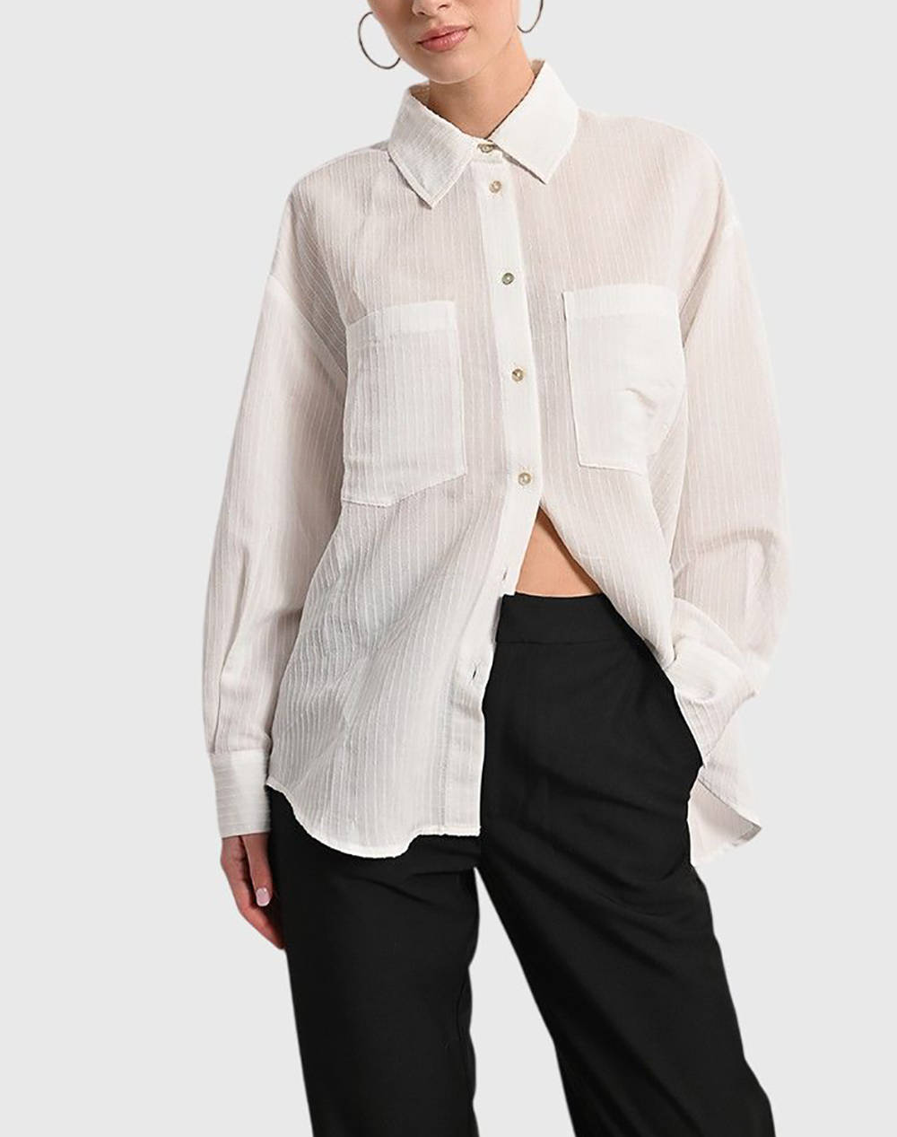 MOLLY BRACKEN LADIES WOVEN SHIRT T2125DN-WHITE White