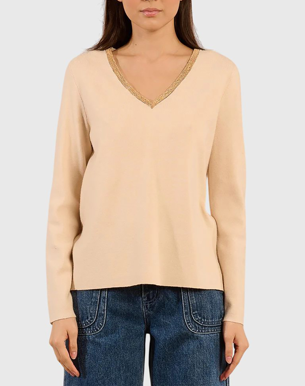 MOLLY BRACKEN MOLLY BRACKEN LADIES KNITTED SWEATER T1938DN-OFFWHITE OffWhite