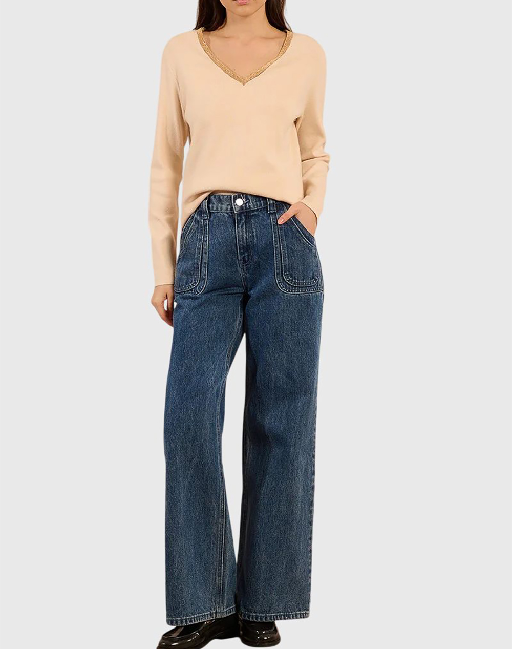 MOLLY BRACKEN LADIES KNITTED SWEATER T1938DN-OFFWHITE OffWhite φωτογραφία