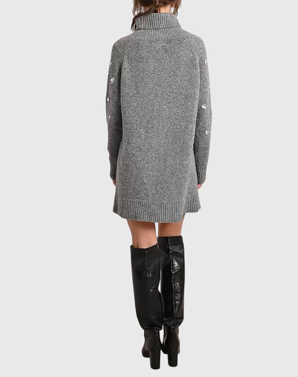 MOLLY BRACKEN LADIES KNITTED SWEATER LA1783DN-GREY Gray φωτογραφία