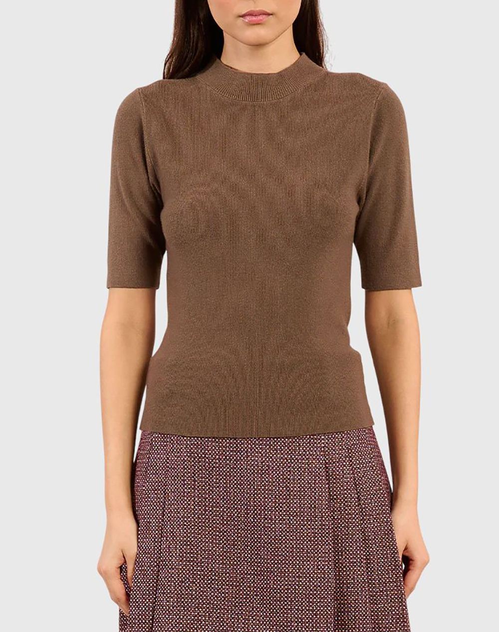 MOLLY BRACKEN MOLLY BRACKEN LADIES KNITTED SWEATER E1465DN-KHAKI Brown