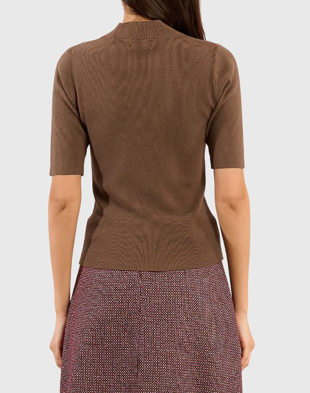MOLLY BRACKEN LADIES KNITTED SWEATER E1465DN-KHAKI Brown φωτογραφία