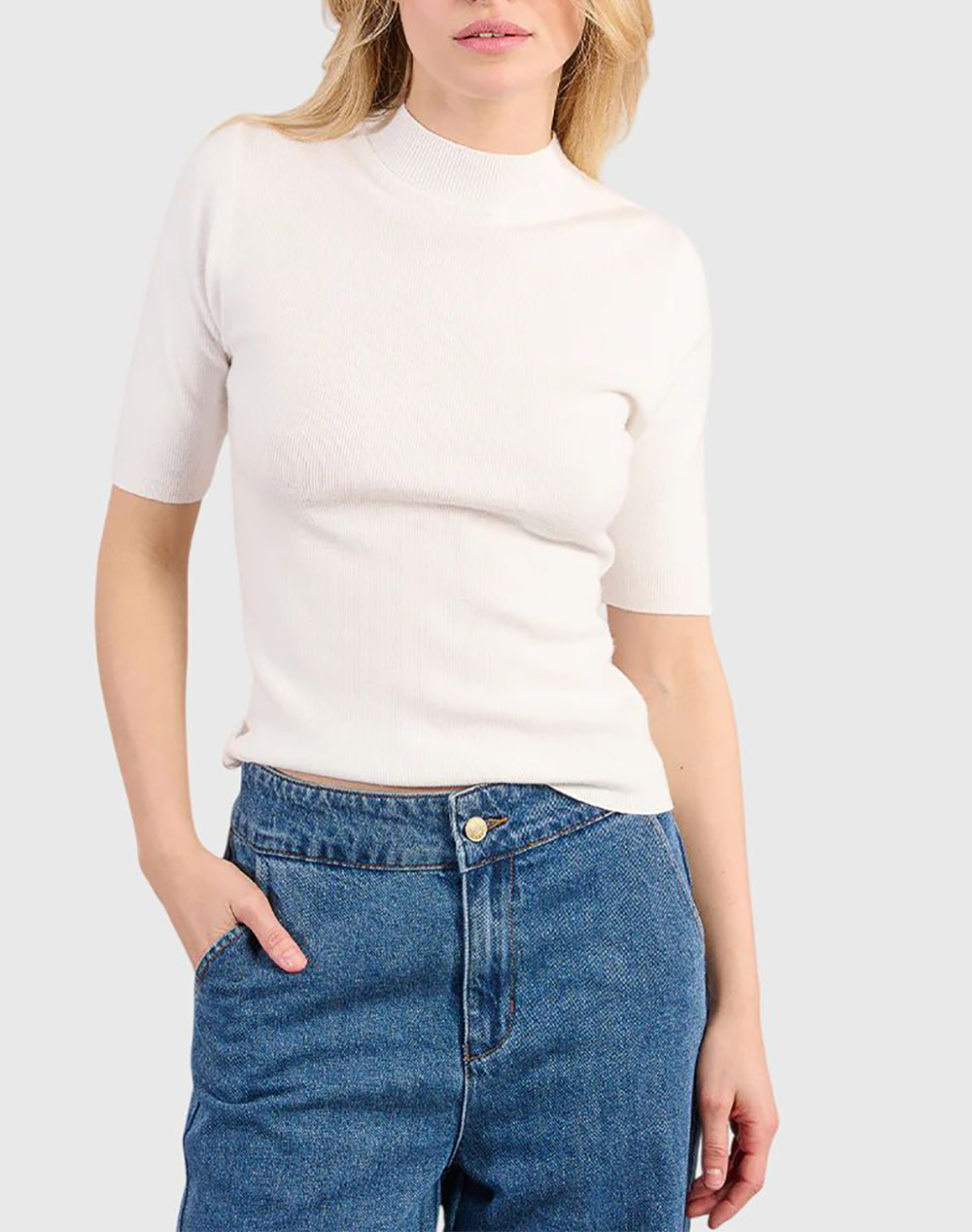 MOLLY BRACKEN MOLLY BRACKEN LADIES KNITTED SWEATER E1465DN-OFFWHITE White